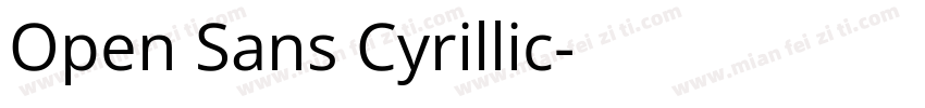 Open Sans Cyrillic字体转换